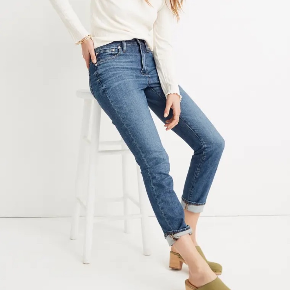 Madewell High Waist Slim Boyjean Boyfriend Jeans